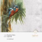 Tapeta ścienna zimorodki "Kingfisher Birds - Aquarelle"