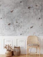 Chinoiserie Sketchy Greys Wallpaper
