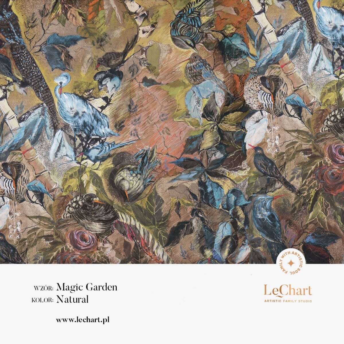 Tapeta ścienna roślinna japońska "Magic Garden - Natural"