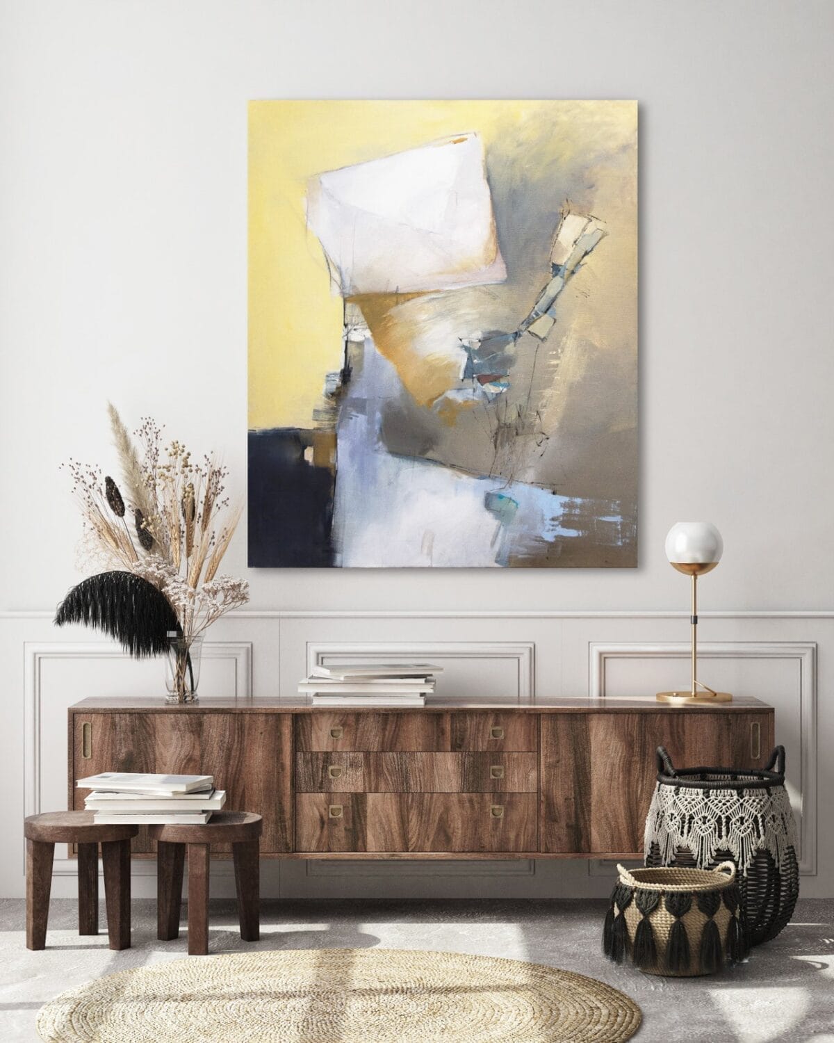 Station Yellow Painting 100x120 - Image 2