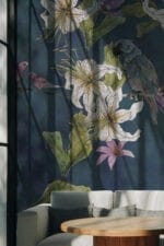 Parrot Garden Blue Wallpaper - Image 4