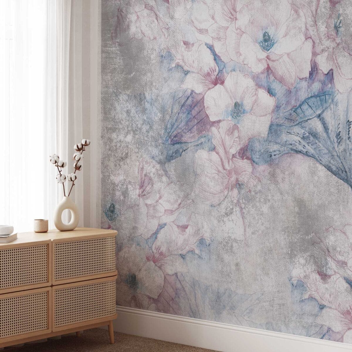 Wallpaper Fleurs Royales Blush - Image 3