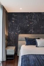 Silk Road Navy Birds Wallpaper