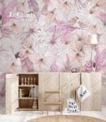 Parrot Garden Pink Wallpaper