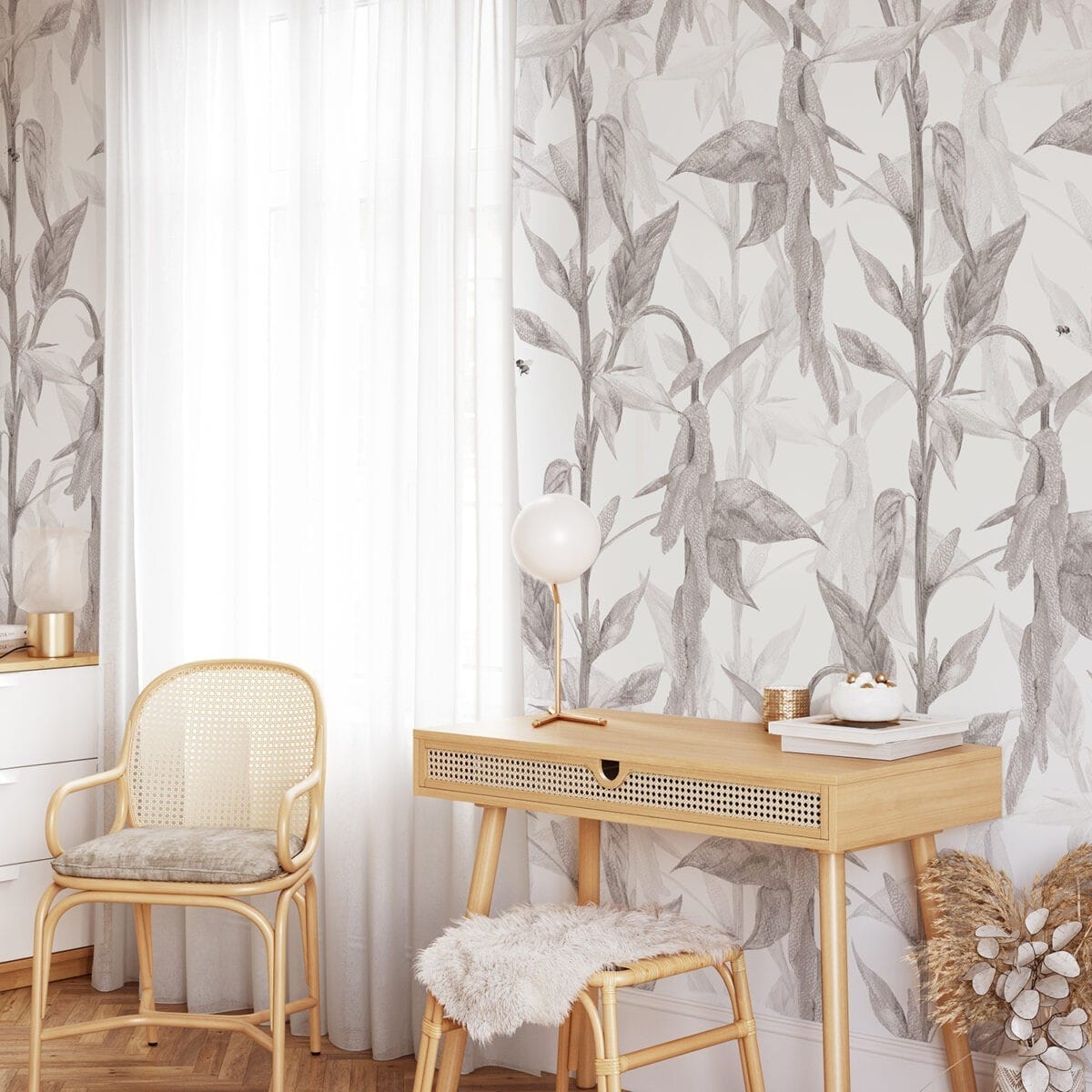 tapeta Amarantus&Bees