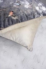 Chinoiserie velour pillow set Dirty Blue - Image 10