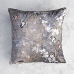 Chinoiserie velour pillow set Dirty Blue