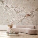 Sakura White Stone Wallpaper