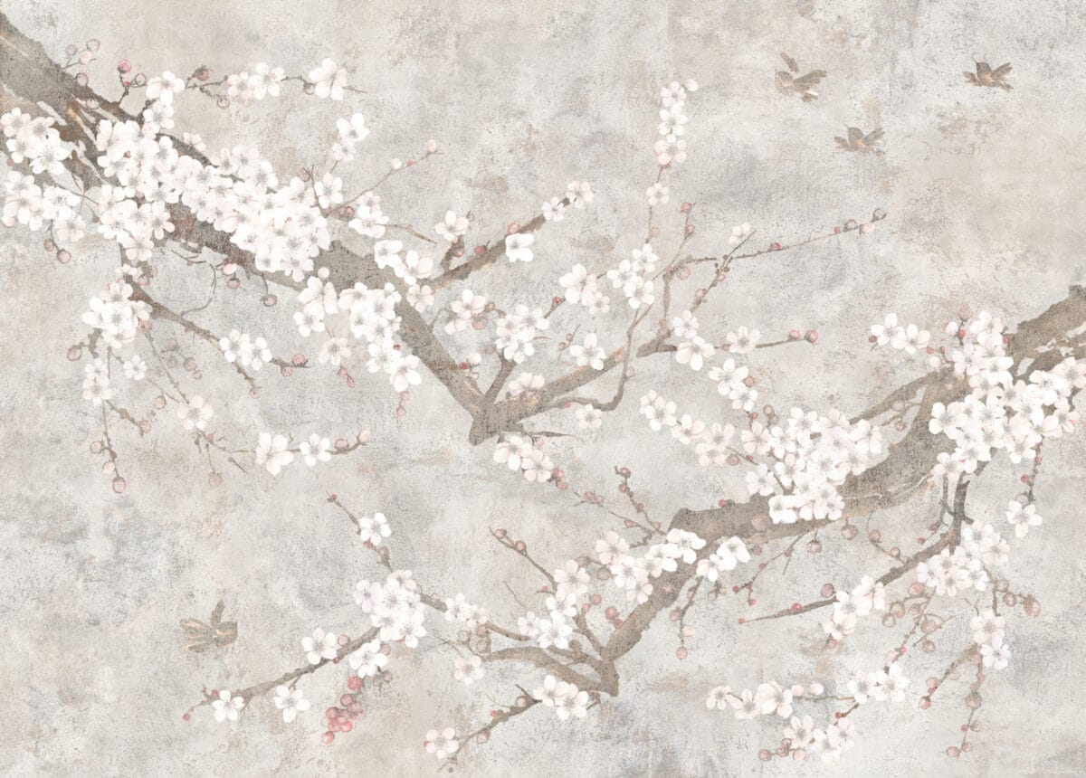 Sakura White Stone Wallpaper - Image 3