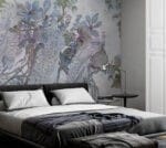 Peacock Branch Blue Wallpaper - Image 3