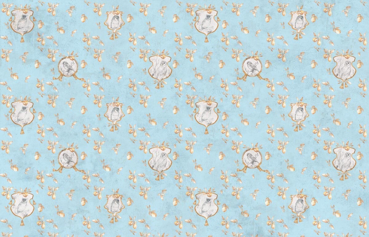 Royal Owl Baby Blue Wallpaper - Image 2