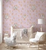 Royal Owl Baby Blush Wallpaper - Image 3