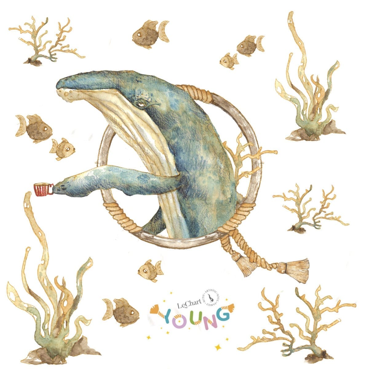 Sticker Whale a tea... WHALE - Image 2