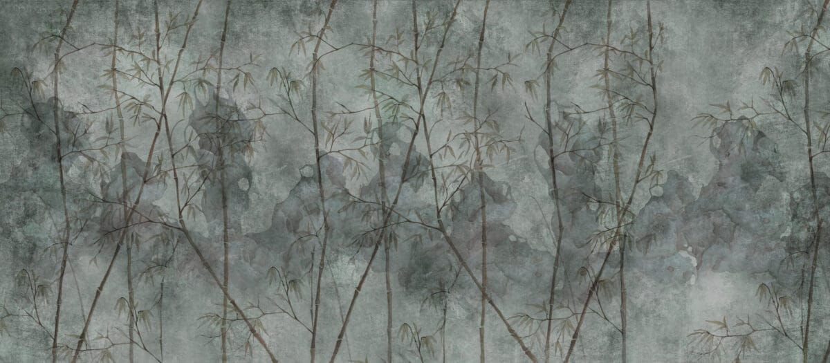 Bamboo Forest Blue Wallpaper - Image 3