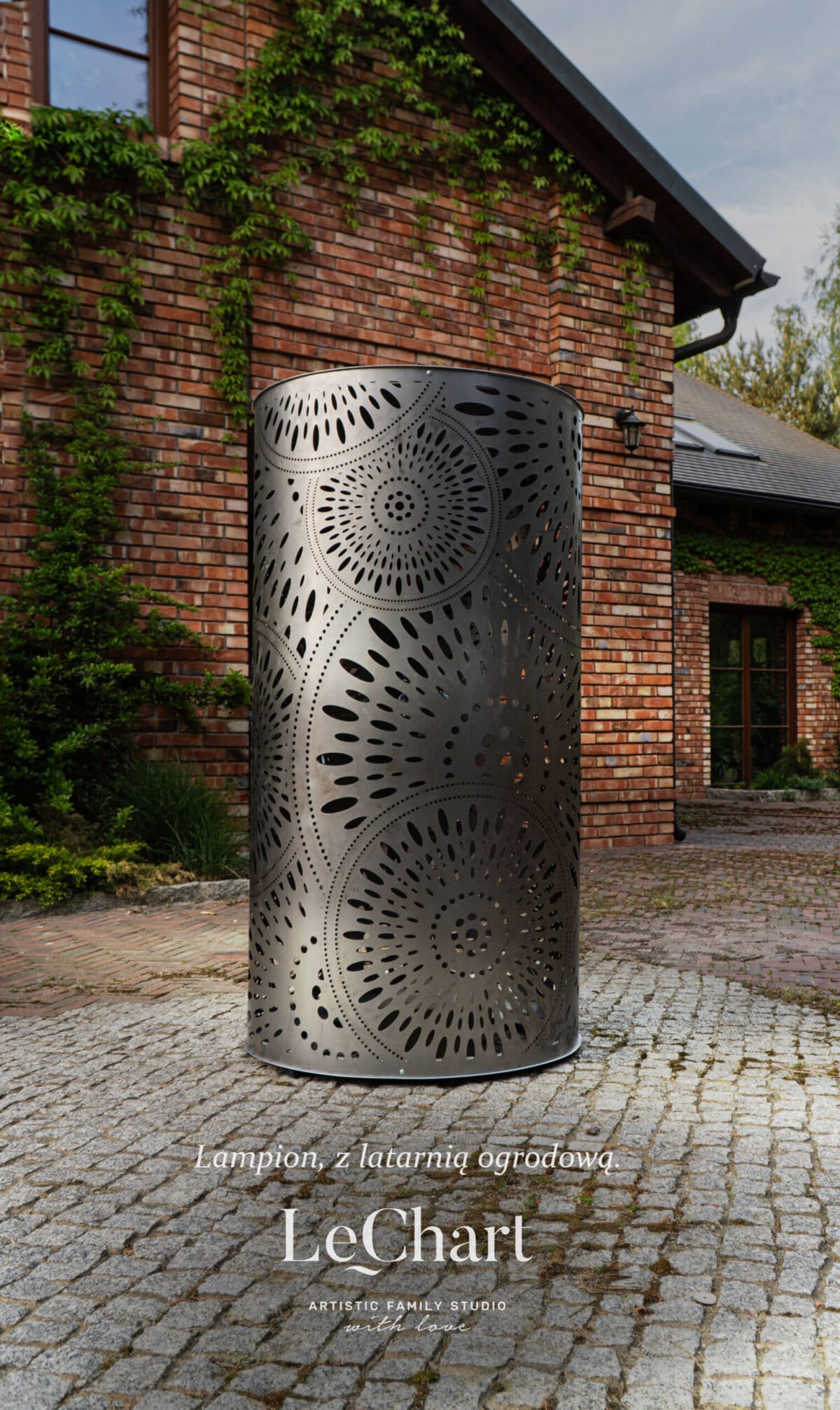 Lampion z latarnią ogrodową Raw Mandala - obrazek 5